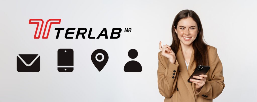 happy laughing woman holding smartphone and smiling, businesswoman using mobile phone, standing over white background